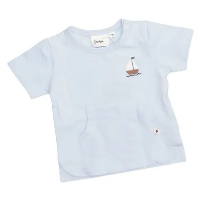 T-shirt (Blå) fra Feetje Elastan, Økologisk bomuld