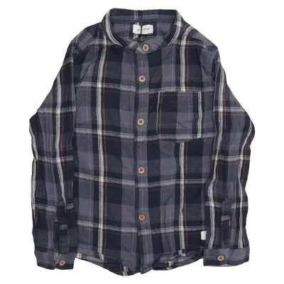 Flanellen overhemd (Blauw, Grijs, Wit) van Newbie by KappAhl Katoen