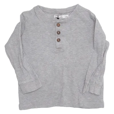 Henley shirt (Grijs) van Skill Katoen, Viscose