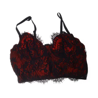 Bustier (Svart, Röd) från Romwe Polyester, Elastan