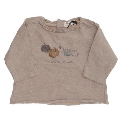 T-shirt à manches longues (Beige) de Play Up Coton, Polyester recyclé