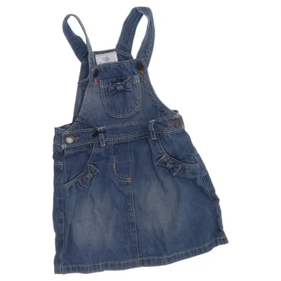 Dungaree dress (Blue) from Topomini Cotton