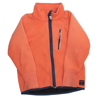 Fleecejakke (Orange, Blå) fra Polarn O. Pyret Polyester