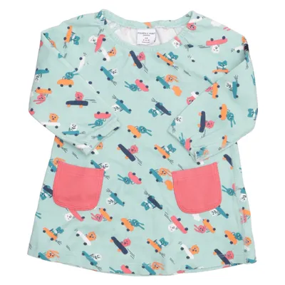 Dress (Green, Multicolored) from Polarn O. Pyret Cotton