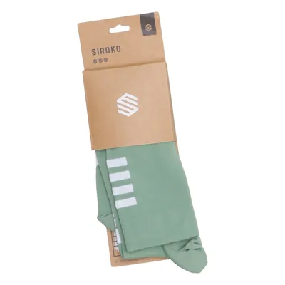 Chaussettes de sport (Vert, Blanc) de Siroko Élasthane, Polyamide