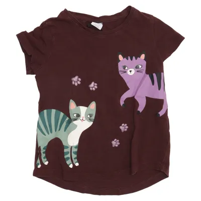 T-shirt (Lila, Flerfärgad) från Lindex Kids Bomull, Elastan