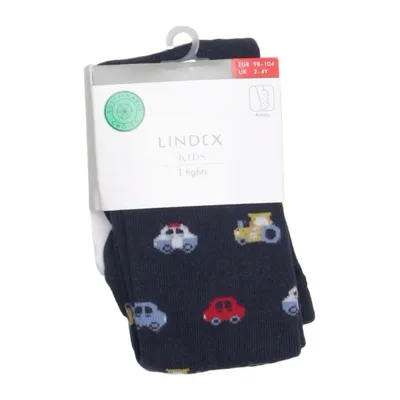 Tights (Blue, Multicolored) from Lindex Kids Cotton, Elastane, Polyester