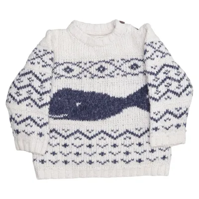 Strickpullover (Weiß, Blau) von Newbie by KappAhl