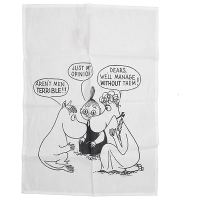 Kitchen towel (White, Black) from Moomin
