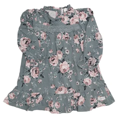 Dress (Green, Pink) from Newbie by KappAhl Cotton