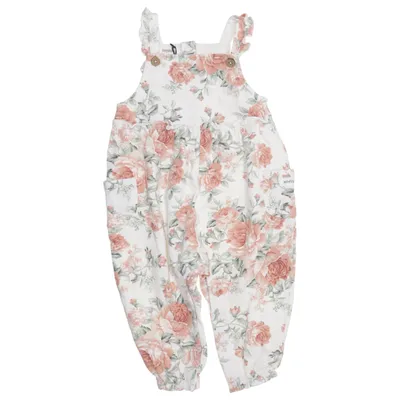 Hängselbyxor (Vit, Flerfärgad) från Newbie by KappAhl Bomull