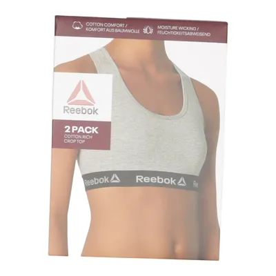 Sports-BH (Grå, Sort) fra Reebok Bomuld, Elastan, Polyester