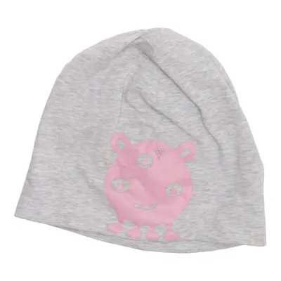 Beaniemössa (Grå, Rosa) från Vossatassar Bomull, Elastan
