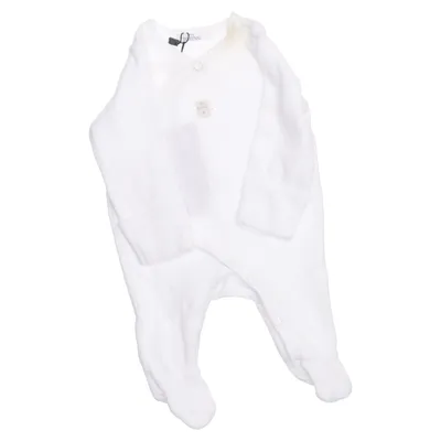 Sparkdräkt (Vit) från Mini Bout'chou Bomull, Polyester