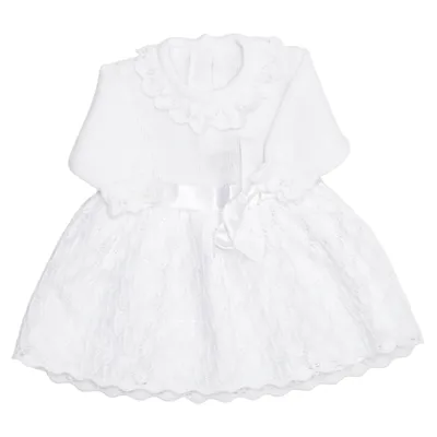 Dopklänning (Vit) från Eko Akryl, Bomull, Polyester