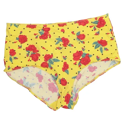 Bikini broekje (Geel, Meerkleurig) van Monki Elastaan, Polyamide