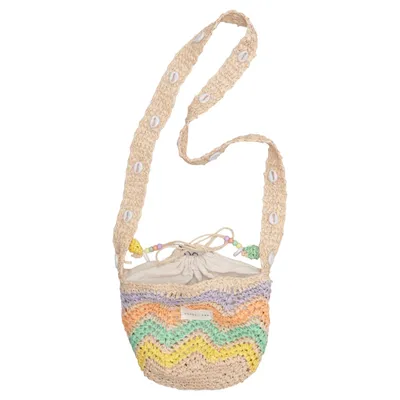 Umhängetasche (Beige, Mehrfarbig) von Zara Baumwolle