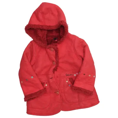 Shearling jas (Rood, Meerkleurig) van Catimini