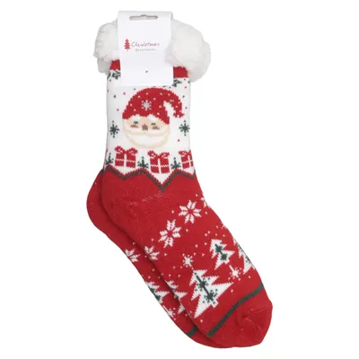 Chaussettes (Rouge, Blanc, Vert) de Christmas Acrylique, Polyester