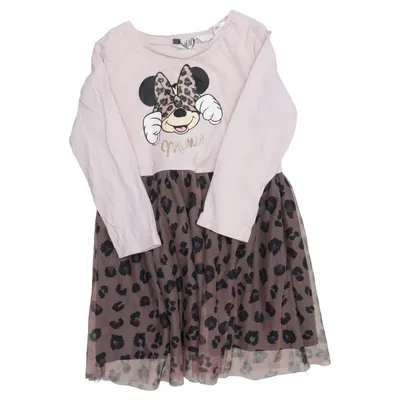 Kjole (Pink, Brun, Flerfarvet) fra H&M Kids Bomuld, Polyester