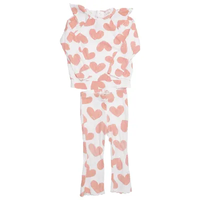 Pajamas (White, Pink) from Cat & Jack Cotton, Elastane, Modal