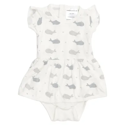 Sparkdräkt (Vit, Grå) från Geggamoja Bambu, Elastan, Ekologisk bomull