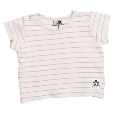 T-shirt (Vit, Rosa) från Mini Rodini Elastan, Ekologisk bomull