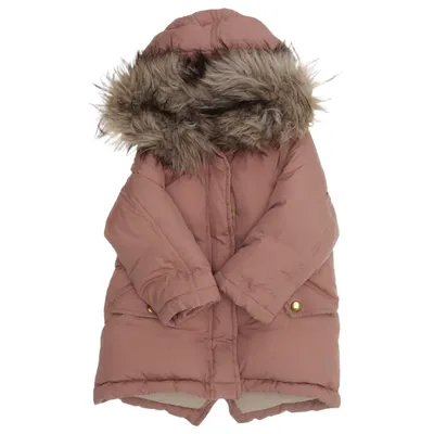 Dunkappa (Rosa) från Crewcuts Akryl, Dun, Pälsimitation, Fjädrar, Polyester
