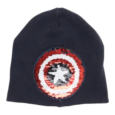 Beanie-Mütze (Blau, Rot, Weiß) von H&M x Marvel Acryl, Baumwolle, Elasthan, Polyester