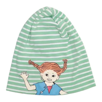 Beaniehue (Grøn, Flerfarvet) fra Pippi Långstrump Bomuld