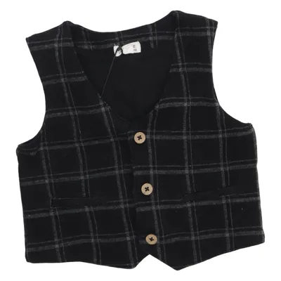 Gilet de costume (Noir, Gris) de Newbie by KappAhl Coton, Élasthane, Polyester