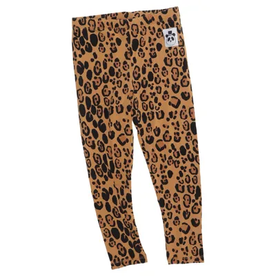 Leggings (Brun, Svart) från Mini Rodini Elastan, Lyocell