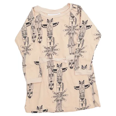 Jurk (Beige) van Mini Rodini Katoen, Viscose