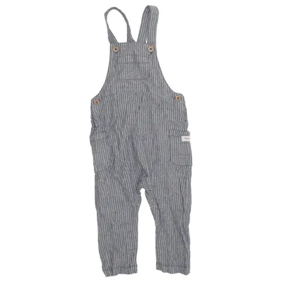 Hängselbyxor (Blå, Vit) från Newbie by KappAhl Bomull