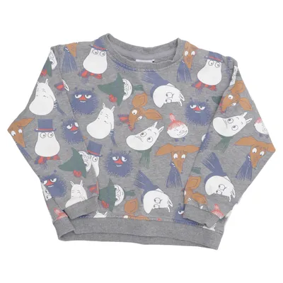 Sweatshirt (Grå, Flerfarvet) fra Moomin by Martinex Bomuld, Elastan