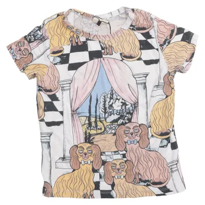 T-shirt (White, Multicolored) from Lala Elastane, Modal