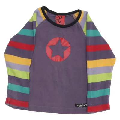Long sleeve T-shirt (Purple, Multicolored) from Villervalla Cotton