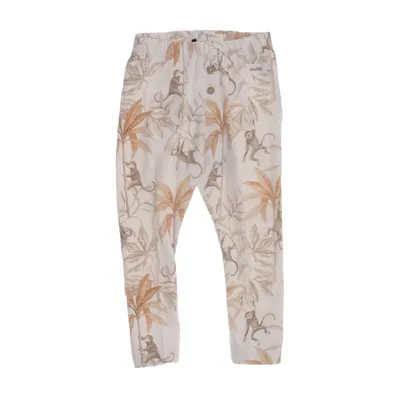 Byxor (Vit, Brun, Flerfärgad) från Newbie by KappAhl Bomull, Elastan