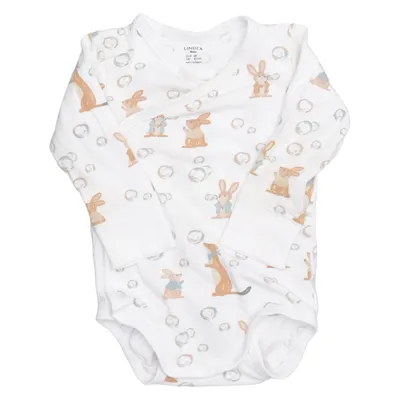 Romper (Wit, Meerkleurig) van Lindex Baby Katoen, Elastaan