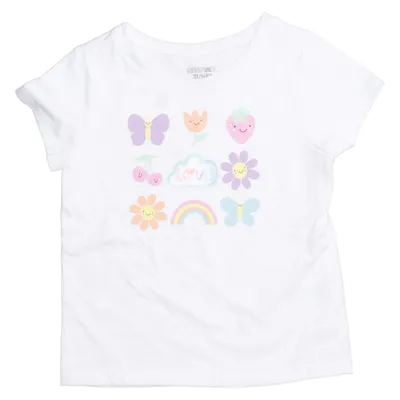 T-shirt (Wit, Meerkleurig) van Garanimals Katoen, Gerecycled polyester