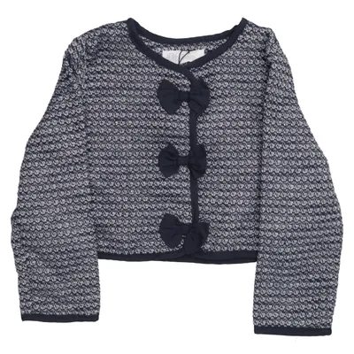 Cardigan (Bleu, Blanc) de H&M Coton, Fibre métallique, Polyester, Viscose