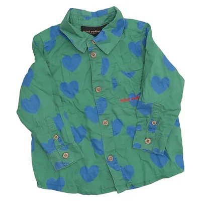 Shirt (Green, Blue) from Mini Rodini Cotton