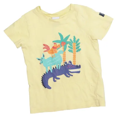 T-shirt (Yellow, Multicolored) from Polarn O. Pyret Organic cotton