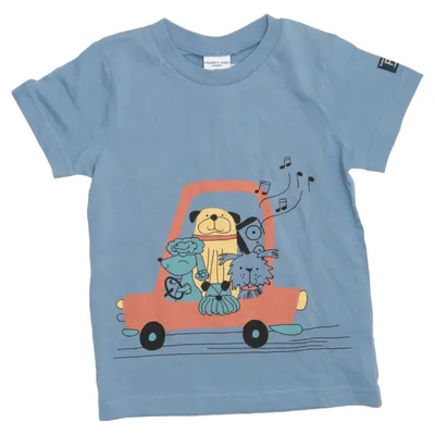 T-shirt (Blå, Röd, Flerfärgad) från Polarn O. Pyret Ekologisk bomull