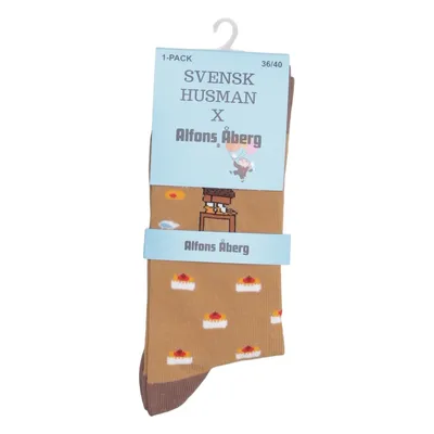 Chaussettes (Marron, Multicolore) de Svensk Husman Coton, Élasthane, Polyamide