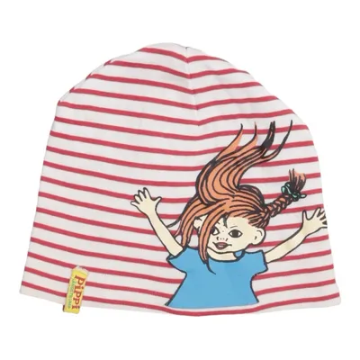 Beaniehue (Hvid, Rød) fra Pippi Långstrump Bomuld