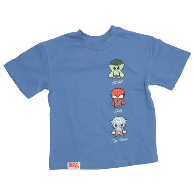 T-shirt (Blauw, Meerkleurig) van H&M x Marvel Katoen