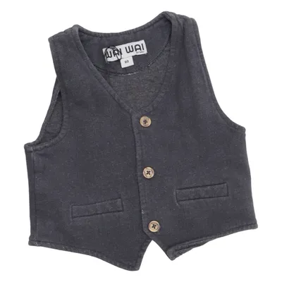 Gilet de costume (Gris) de Wai Wai by Skill Coton, Élasthane, Polyester