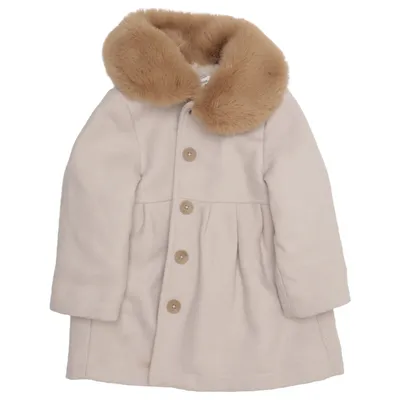 Frakke (Beige) fra Newbie by KappAhl Polyester, Uld