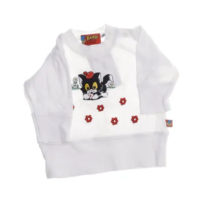 Collegetröja (Vit) från Bamse Bomull